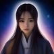 林若溪，丝绒星享内容编辑，长发温柔女性，笑容亲切，擅长古风与疗愈向内容评测